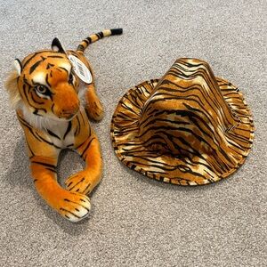 Tiger Plush Toy and Hat Set